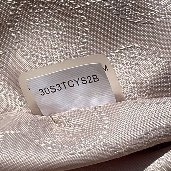 Michael Kors Cynthia Wht/Brn Sig. Coated Pebbled Leather Satchel/Tote/Crossbody - Picture 15 of 17